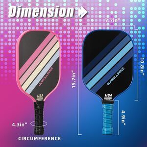 Pickleball Paddles Set of 2 13MM Honeycomb Core2 Indoor/2 Outdoor(without balls)